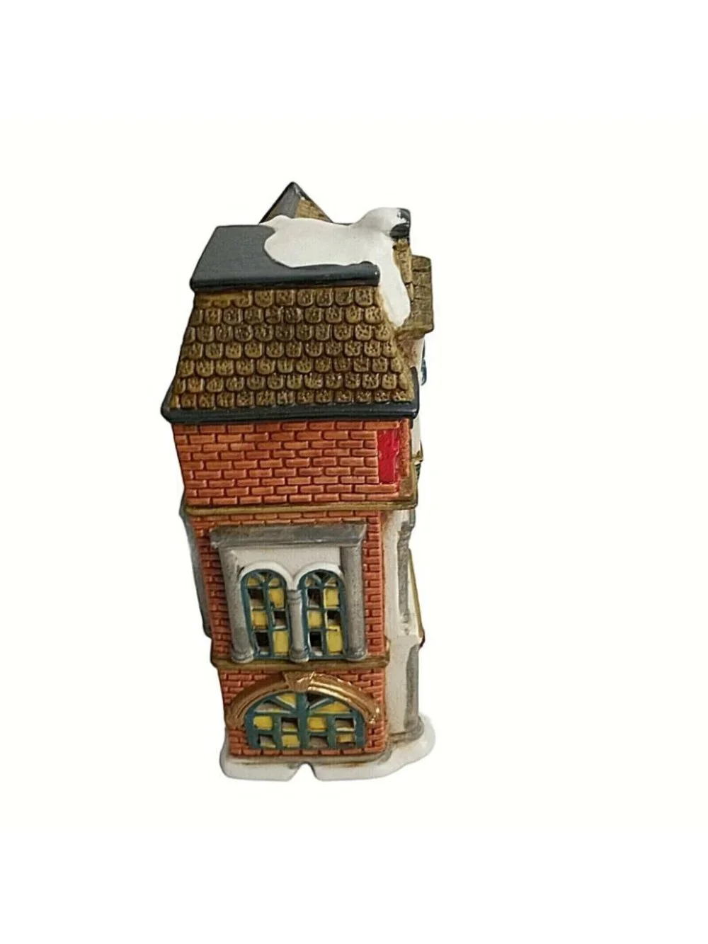 Vintage Lighted Christmas Village House Ryes Emporium Rite Aid Ceramic 7.5